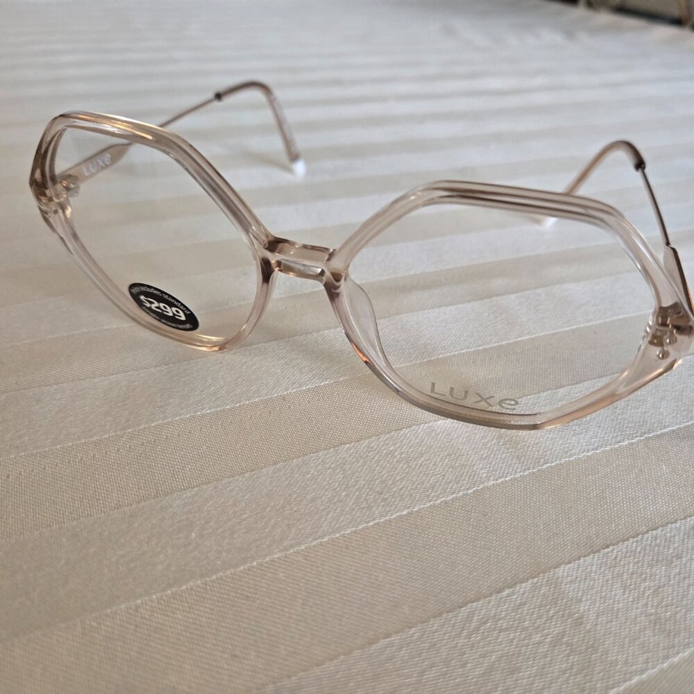 New Luxe Women's Hexagon Eyeglasses Frame  56-17-140